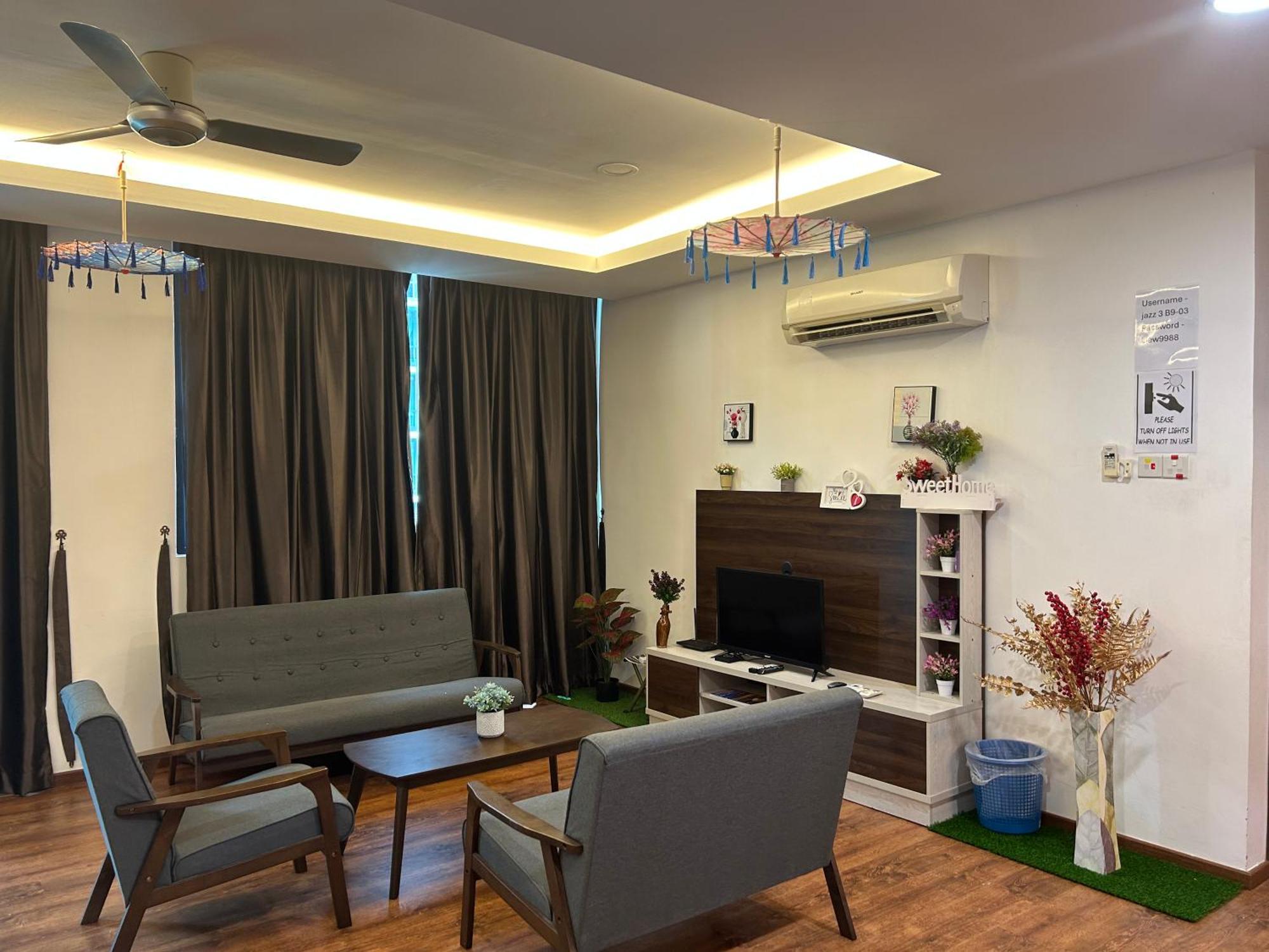 Vivacity Megamall Jazz Suites ,2-8 Pax , 3 Br Apartment